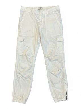 Nili Lotan Cream Cargo Jogger Pants